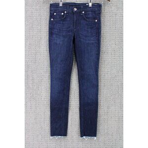 Rag & Bone Jeans Women Size 25 Blue Denim Medium Washed Stretch Ankle Skinny Fit